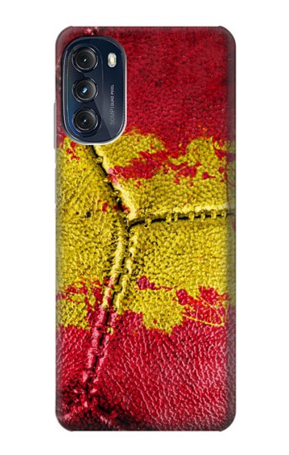 W3315 Spain Flag Vintage Football Graphic Hard Case and Leather Flip Case For Motorola Moto G (2022)