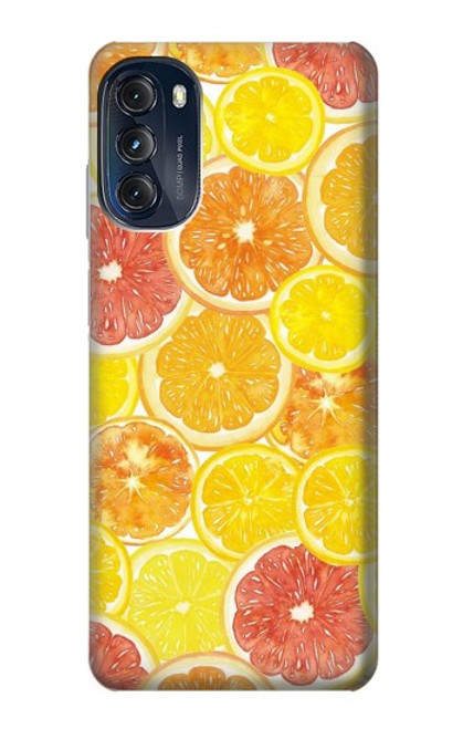 W3408 Lemon Hard Case and Leather Flip Case For Motorola Moto G (2022)