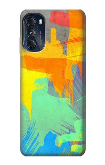 W3423 Brush Stroke Hard Case and Leather Flip Case For Motorola Moto G (2022)