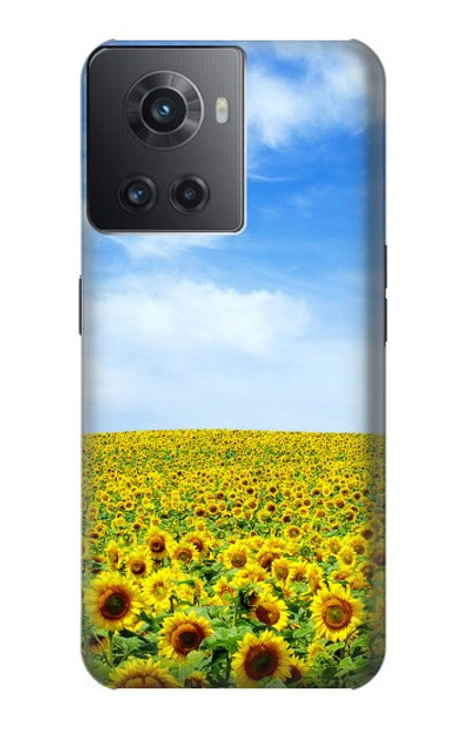 W0232 Sunflower Hard Case and Leather Flip Case For OnePlus Ace