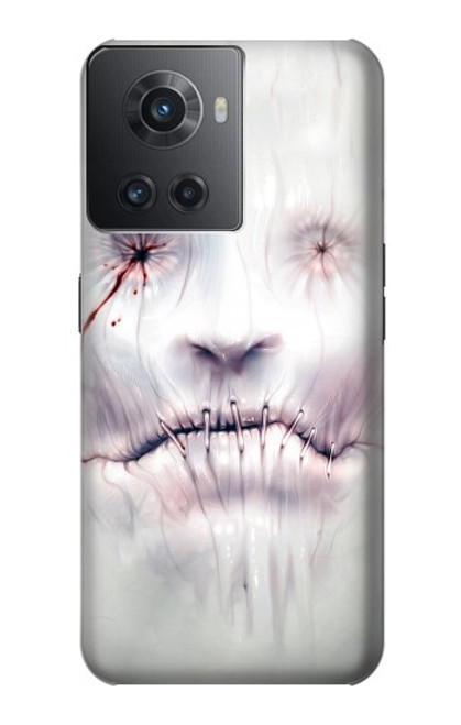 W0884 Horror Face Hard Case and Leather Flip Case For OnePlus Ace