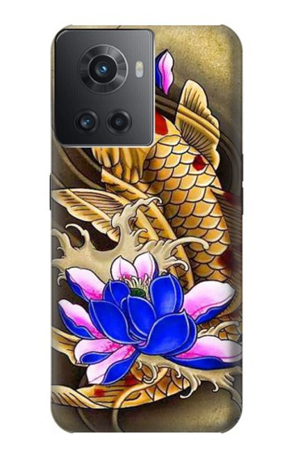 W1604 Carp Koi Fish Japanese Tattoo Hard Case and Leather Flip Case For OnePlus Ace