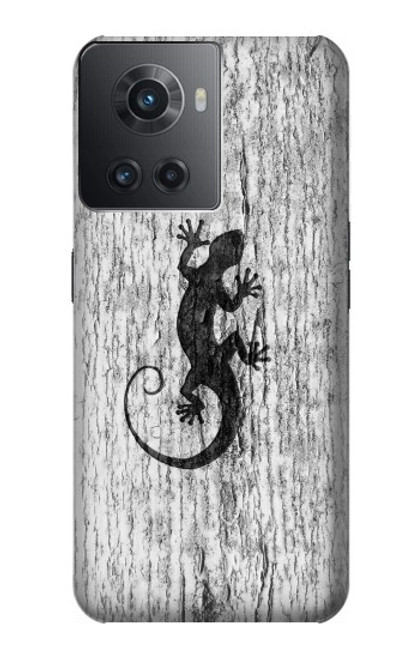 W2446 Gecko Wood Graphic Printed Hard Case and Leather Flip Case For OnePlus Ace