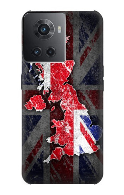 W2936 UK British Flag Map Hard Case and Leather Flip Case For OnePlus Ace