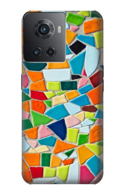 W3391 Abstract Art Mosaic Tiles Graphic Hard Case and Leather Flip Case For OnePlus Ace