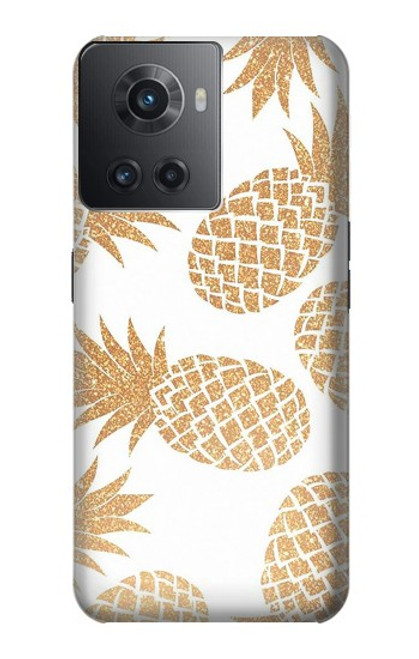 W3718 Seamless Pineapple Hard Case and Leather Flip Case For OnePlus Ace