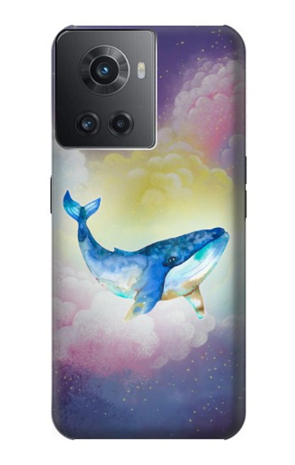 W3802 Dream Whale Pastel Fantasy Hard Case and Leather Flip Case For OnePlus Ace