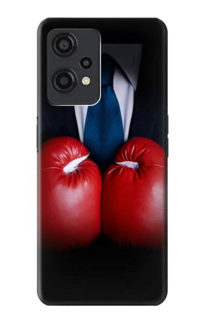 W2261 Businessman Black Suit With Boxing Gloves Hard Case and Leather Flip Case For OnePlus Nord CE 2 Lite 5G