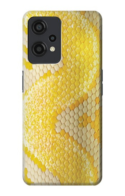 W2713 Yellow Snake Skin Graphic Printed Hard Case and Leather Flip Case For OnePlus Nord CE 2 Lite 5G