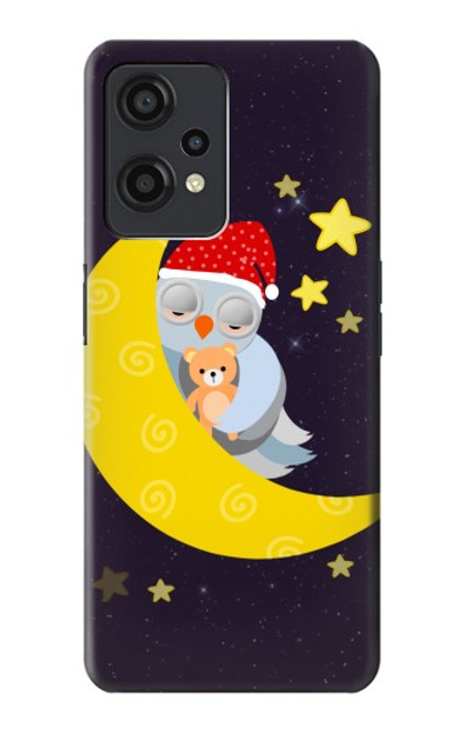 W2849 Cute Sleepy Owl Moon Night Hard Case and Leather Flip Case For OnePlus Nord CE 2 Lite 5G