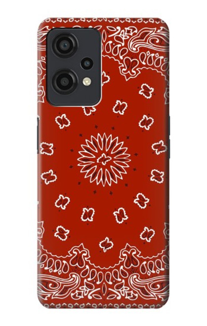 W3355 Bandana Red Pattern Hard Case and Leather Flip Case For OnePlus Nord CE 2 Lite 5G