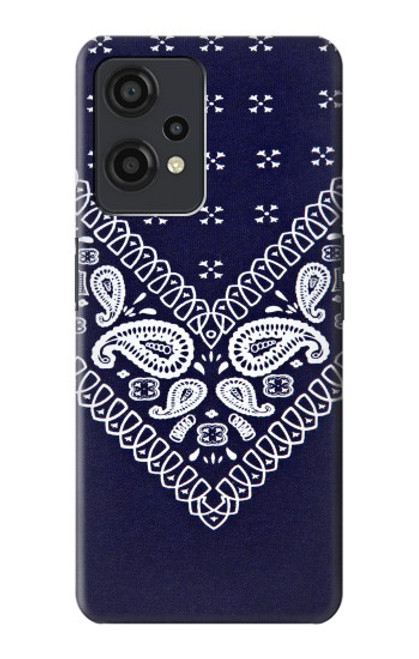 W3357 Navy Blue Bandana Pattern Hard Case and Leather Flip Case For OnePlus Nord CE 2 Lite 5G