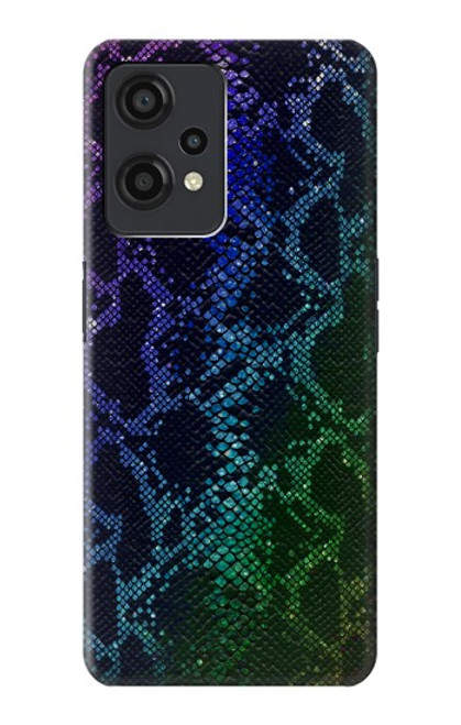 W3366 Rainbow Python Skin Graphic Print Hard Case and Leather Flip Case For OnePlus Nord CE 2 Lite 5G