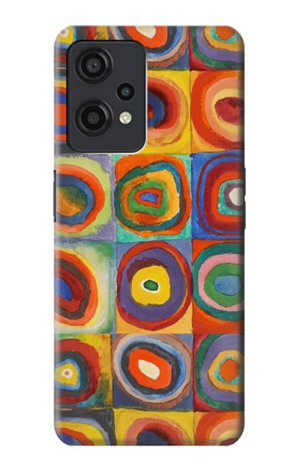 W3409 Squares Concentric Circles Hard Case and Leather Flip Case For OnePlus Nord CE 2 Lite 5G