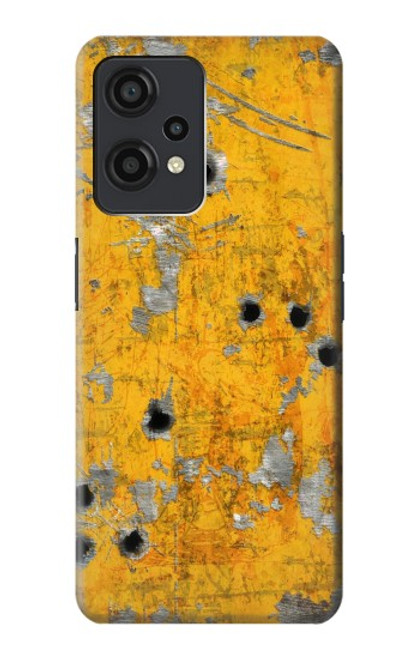 W3528 Bullet Rusting Yellow Metal Hard Case and Leather Flip Case For OnePlus Nord CE 2 Lite 5G