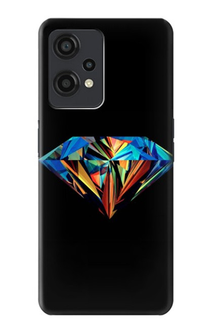 W3842 Abstract Colorful Diamond Hard Case and Leather Flip Case For OnePlus Nord CE 2 Lite 5G