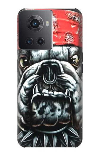 W0100 Bulldog American Football Hard Case and Leather Flip Case For OnePlus 10R