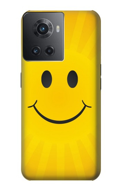 W1146 Yellow Sun Smile Hard Case and Leather Flip Case For OnePlus 10R