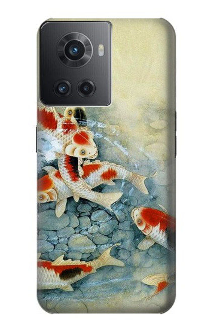 W1654 Koi Carp Fish Art Painting Hard Case and Leather Flip Case For OnePlus 10R