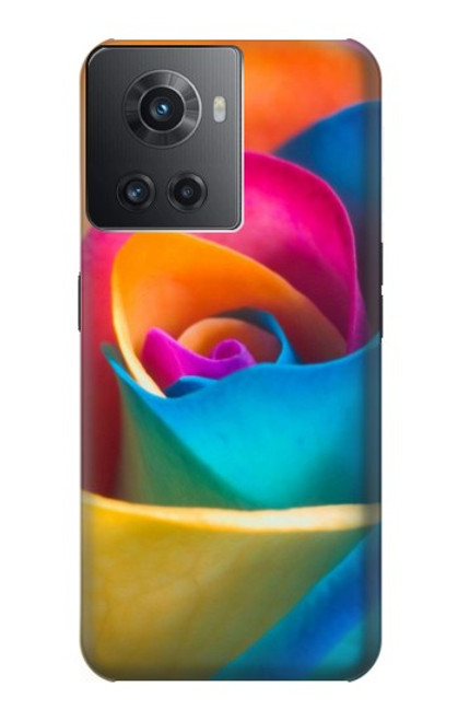 W1671 Rainbow Colorful Rose Hard Case and Leather Flip Case For OnePlus 10R