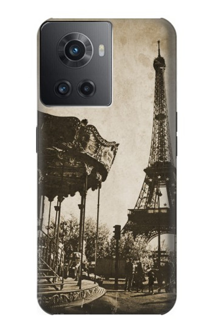 W2174 Eiffel Tower Vintage Paris Hard Case and Leather Flip Case For OnePlus 10R