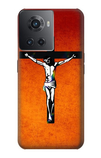 W2421 Jesus Christ On The Cross Hard Case and Leather Flip Case For OnePlus 10R