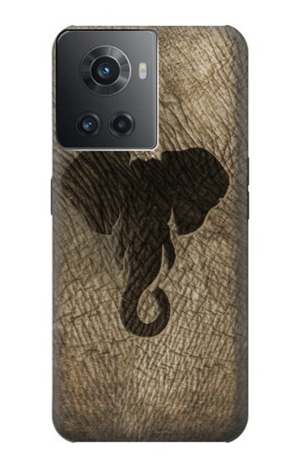 W2516 Elephant Skin Graphic Printed Hard Case and Leather Flip Case For OnePlus 10R