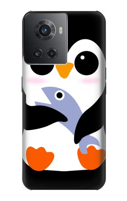 W2631 Cute Baby Penguin Hard Case and Leather Flip Case For OnePlus 10R