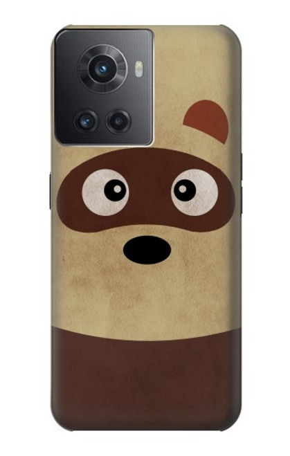 W2825 Cute Cartoon Raccoon Hard Case and Leather Flip Case For OnePlus 10R