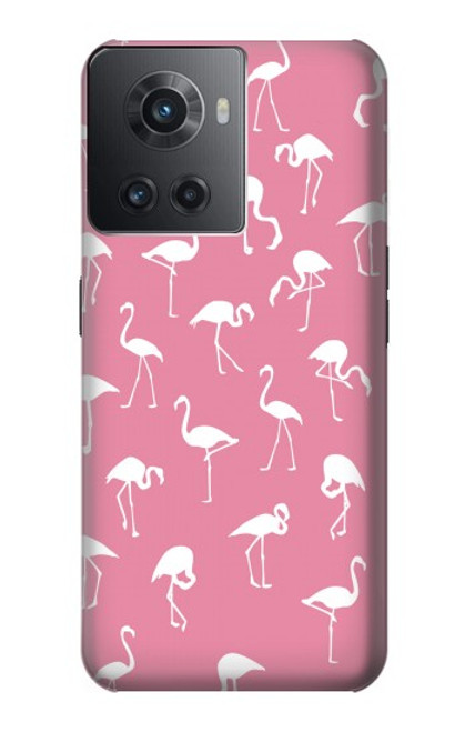 W2858 Pink Flamingo Pattern Hard Case and Leather Flip Case For OnePlus 10R