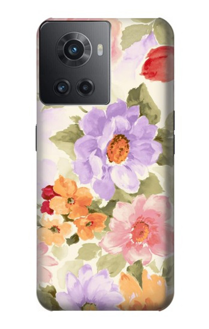 W3035 Sweet Flower Painting Hard Case and Leather Flip Case For OnePlus 10R