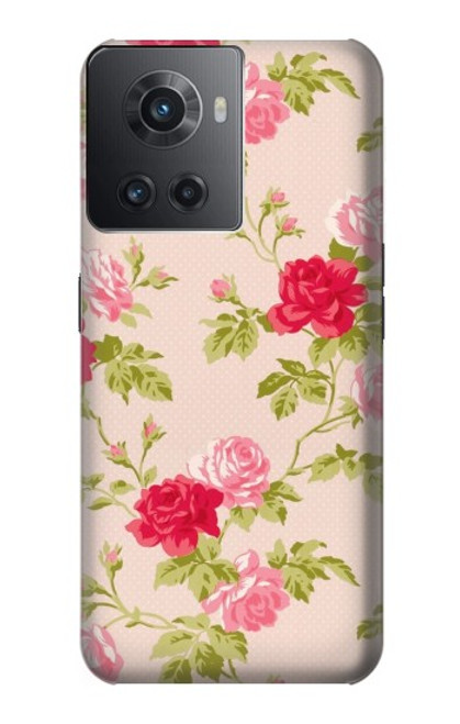 W3037 Pretty Rose Cottage Flora Hard Case and Leather Flip Case For OnePlus 10R