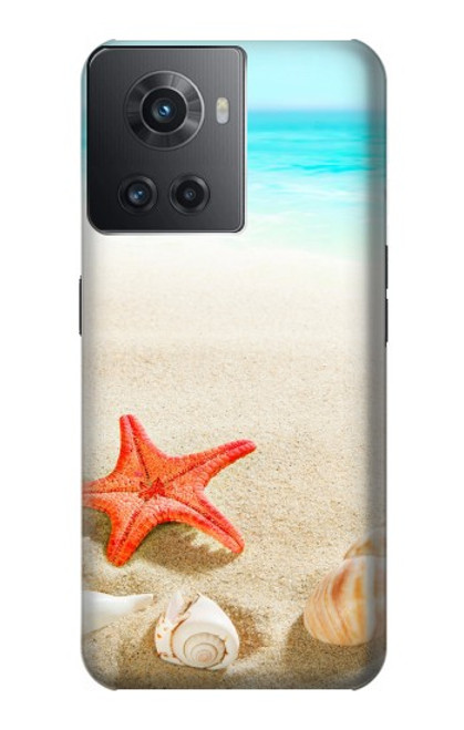 W3212 Sea Shells Starfish Beach Hard Case and Leather Flip Case For OnePlus 10R