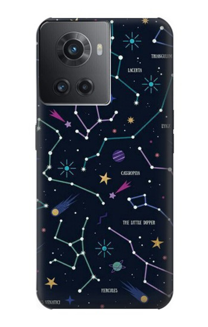 W3220 Star Map Zodiac Constellations Hard Case and Leather Flip Case For OnePlus 10R