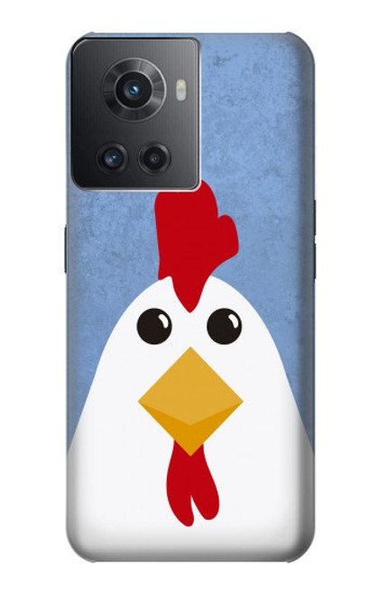 W3254 Chicken Cartoon Hard Case and Leather Flip Case For OnePlus 10R