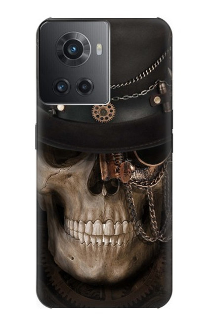 W3852 Steampunk Skull Hard Case and Leather Flip Case For OnePlus 10R