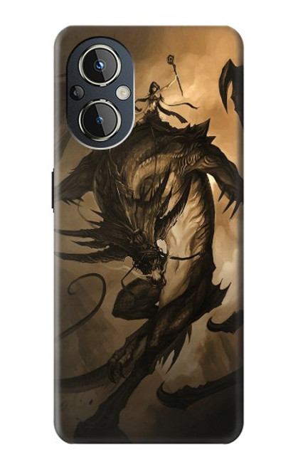 W0388 Dragon Rider Hard Case and Leather Flip Case For OnePlus Nord N20 5G