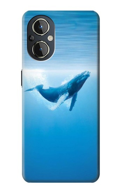 W0843 Blue Whale Hard Case and Leather Flip Case For OnePlus Nord N20 5G