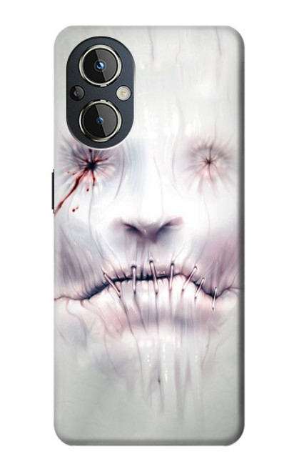 W0884 Horror Face Hard Case and Leather Flip Case For OnePlus Nord N20 5G