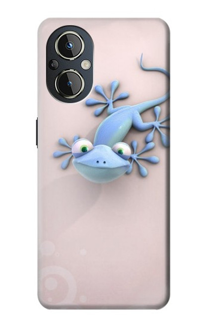 W1631 Funny Gecko Lizard Hard Case and Leather Flip Case For OnePlus Nord N20 5G