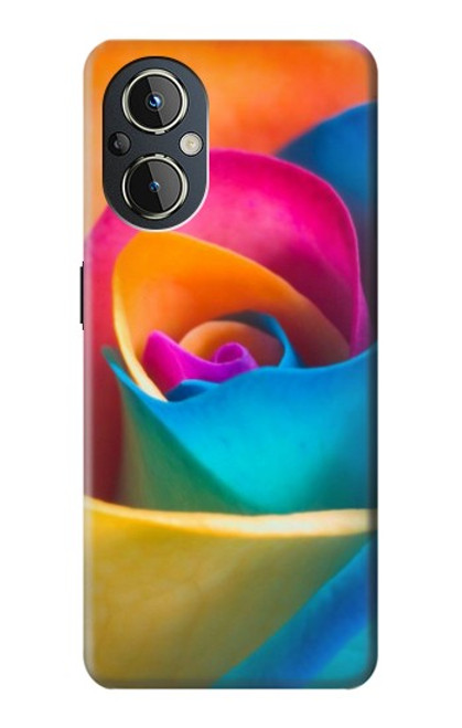 W1671 Rainbow Colorful Rose Hard Case and Leather Flip Case For OnePlus Nord N20 5G