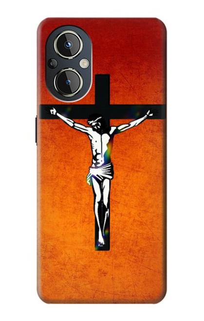 W2421 Jesus Christ On The Cross Hard Case and Leather Flip Case For OnePlus Nord N20 5G