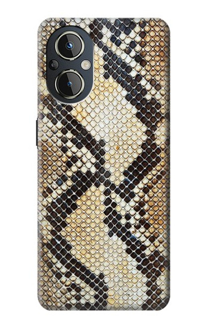 W2703 Snake Skin Texture Graphic Printed Hard Case and Leather Flip Case For OnePlus Nord N20 5G