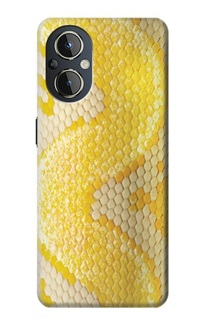 W2713 Yellow Snake Skin Graphic Printed Hard Case and Leather Flip Case For OnePlus Nord N20 5G