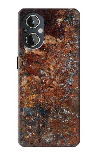 W2714 Rust Steel Texture Graphic Printed Hard Case and Leather Flip Case For OnePlus Nord N20 5G