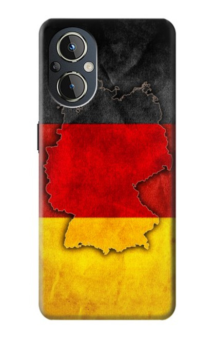 W2935 Germany Flag Map Hard Case and Leather Flip Case For OnePlus Nord N20 5G