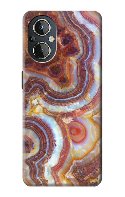 W3034 Colored Marble Texture Printed Hard Case and Leather Flip Case For OnePlus Nord N20 5G