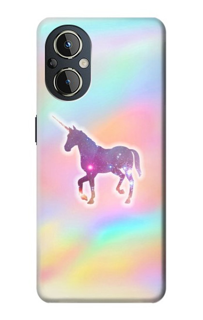 W3203 Rainbow Unicorn Hard Case and Leather Flip Case For OnePlus Nord N20 5G