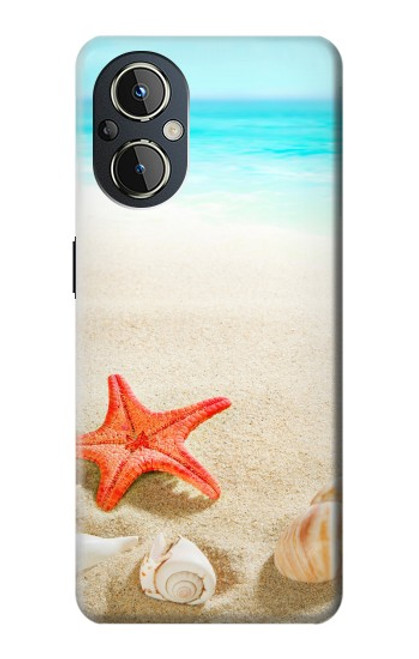 W3212 Sea Shells Starfish Beach Hard Case and Leather Flip Case For OnePlus Nord N20 5G