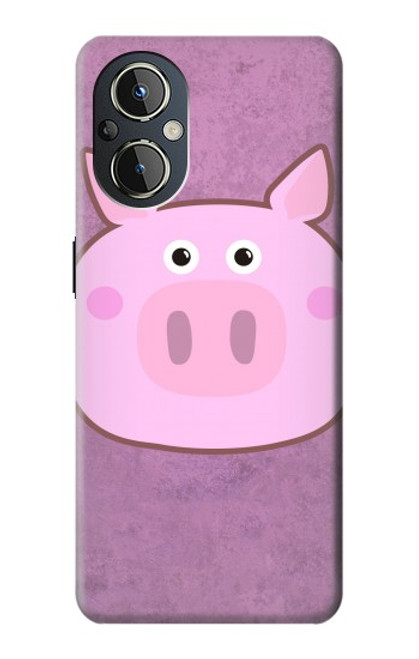 W3269 Pig Cartoon Hard Case and Leather Flip Case For OnePlus Nord N20 5G